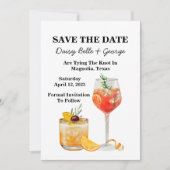 Cocktail Save the Date Verlobung Einladung (Vorderseite)