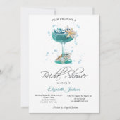 Cocktail Seashells Summer Brautparty Einladung (Vorderseite)