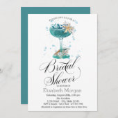 Cocktail, Seestern, Seashells-Brautparty Einladung (Vorne/Hinten)