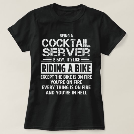 Cocktail-Server T-Shirt (Design vorne)