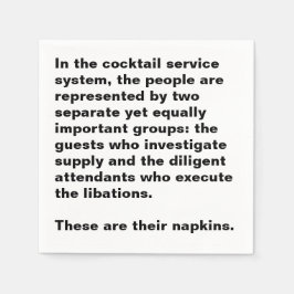 Cocktail Service System Crime Show Cocktail Serviette