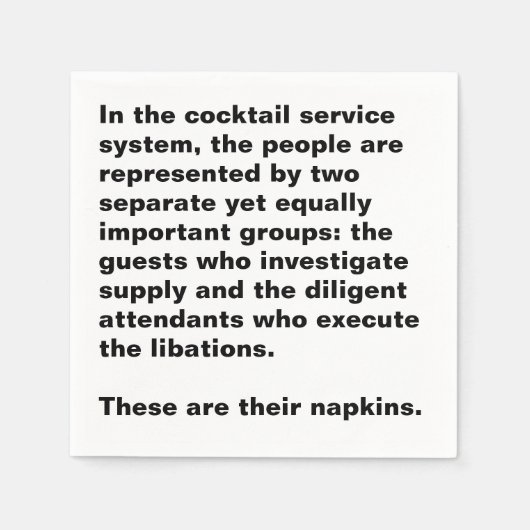 Cocktail Service System Crime Show Cocktail Serviette (Vorderseite)