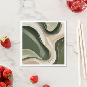 Cocktail-Serviette aus Papier in stilvoller Grafik Serviette