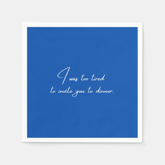 Cocktail Serviette lustiges blaues Party (Vorderseite)