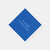 Cocktail Serviette lustiges blaues Skript-Party (Ecke)