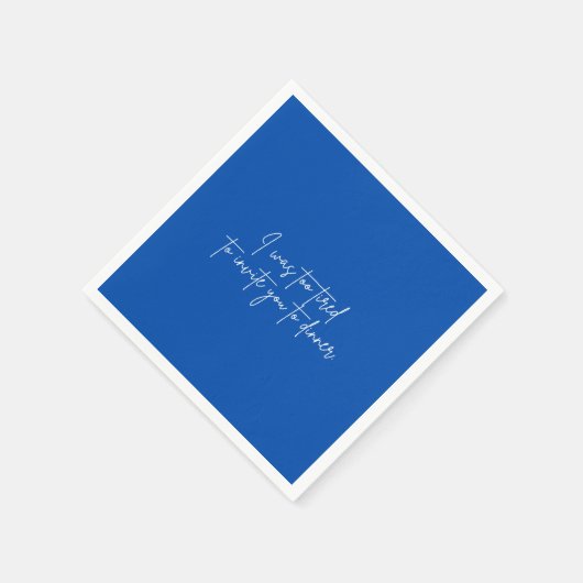 Cocktail Serviette lustiges blaues Skript-Party (Ecke)