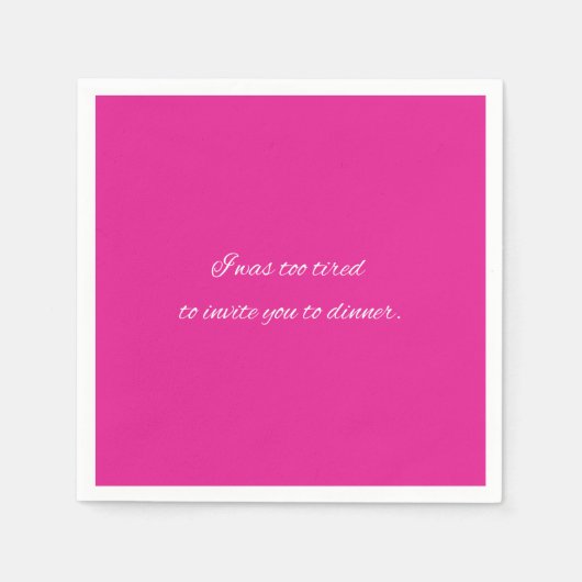 Cocktail Serviette lustiges rosa Party (Vorderseite)