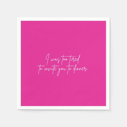 Cocktail Serviette lustiges rosa Party (Vorderseite)