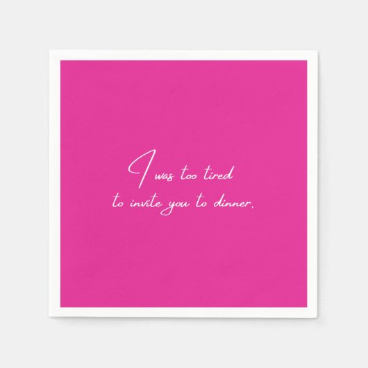 Cocktail Serviette lustiges rosa Party (Vorderseite)