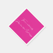 Cocktail Serviette lustiges rosa Party (Ecke)