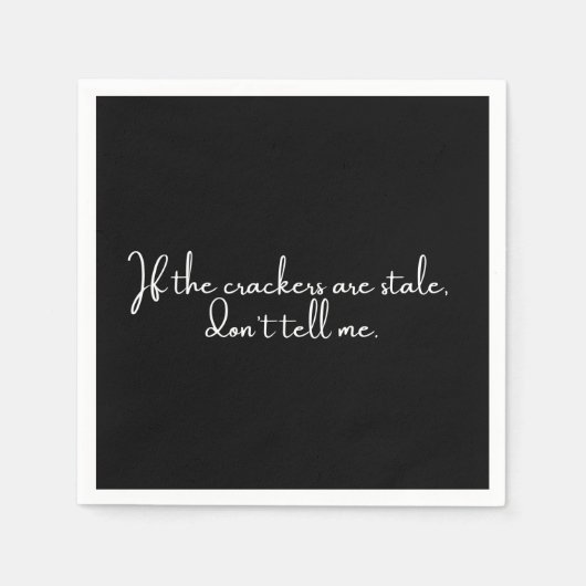 Cocktail Serviette lustiges schwarzes Party (Vorderseite)