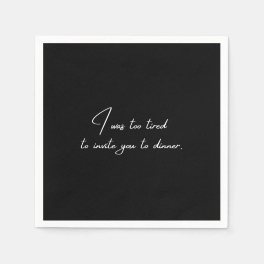 Cocktail Serviette lustiges schwarzes Party (Vorderseite)