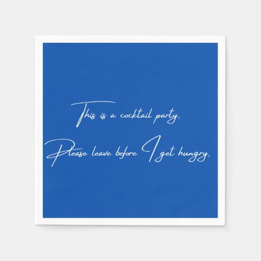 Cocktail Serviette lustiges schwarzes Party (Vorderseite)