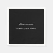 Cocktail Serviette lustiges schwarzes Party (Vorderseite)