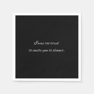 Cocktail Serviette lustiges schwarzes Party