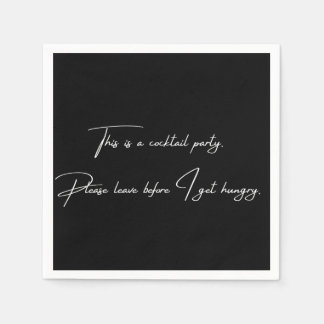 Cocktail Serviette lustiges schwarzes Party