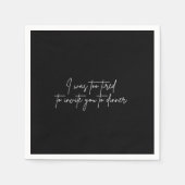 Cocktail Serviette lustiges schwarzes Party Skript (Vorderseite)