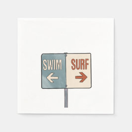 Cocktail-Servietten surfen. Malibu-Hochzeit Serviette