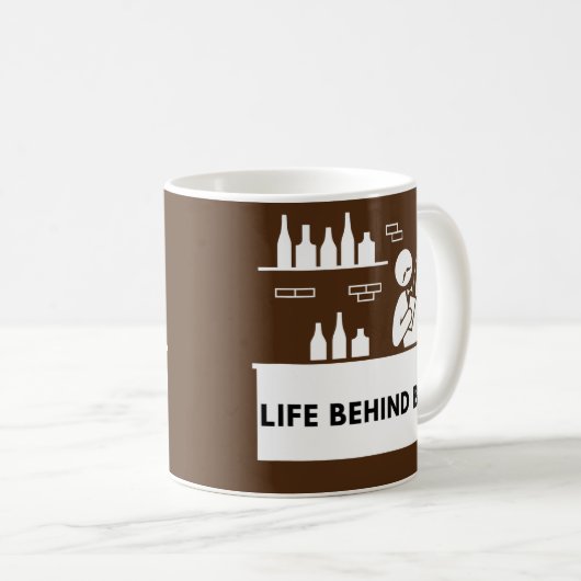 Cocktail-Shakers des Lebens hinter Bars verschließ Kaffeetasse (VorderseiteRechts)