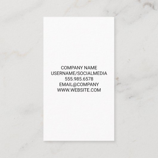 Cocktail Shakers Visitenkarte (Rückseite)