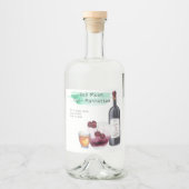 Cocktail-Signatur-Gastgeschenk Hochzeit Alkoholflaschenetikett (Vorderseite)