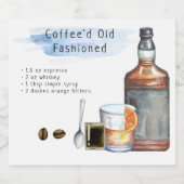 Cocktail-Signatur-Gastgeschenk Hochzeit Alkoholflaschenetikett (Einzelnes Label)