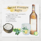 Cocktail-Signatur-Gastgeschenk Hochzeit Alkoholflaschenetikett (Einzelnes Label)