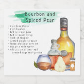 Cocktail-Signatur-Gastgeschenk Hochzeit Alkoholflaschenetikett (Einzelnes Label)