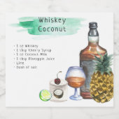 Cocktail-Signatur-Gastgeschenk Hochzeit Alkoholflaschenetikett (Einzelnes Label)