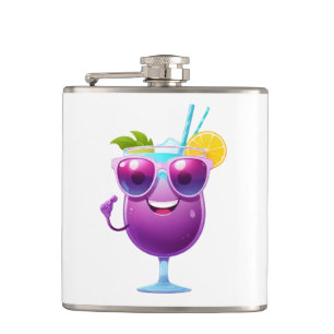 Cocktail Spaß fröhlicher Urlaub Tropischer Drink C Flachmann