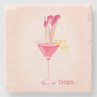 Cocktail Spaß Illustration, Rosa Bar, Girly