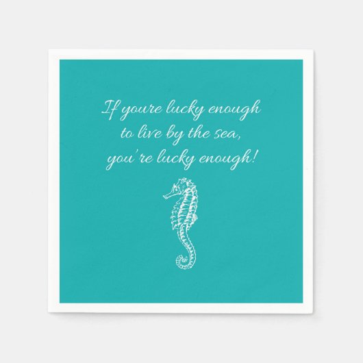 Cocktail-Strandservietten am Meer Serviette (Vorderseite)