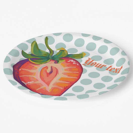 cocktail, Strawberry  Pappteller (Schrägansicht)