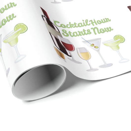 Cocktail-Stunde Geschenkpapier (Rolleneckpunkt)
