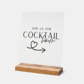 Cocktail-Stunde Hochzeitsschild zum Ausdrucken – E Acrylschild (Winkel)
