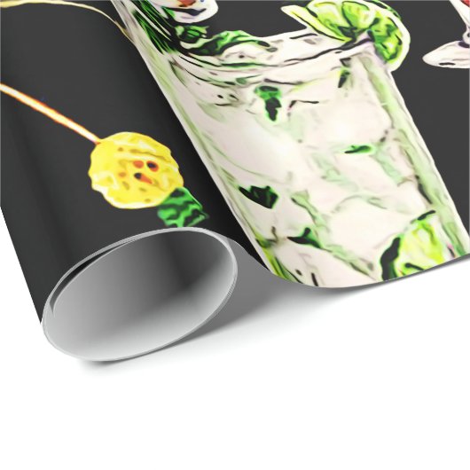 Cocktail-Stunde in den Tropen Geschenkpapier (Rolleneckpunkt)