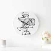 Cocktail-Stunden-Uhr Große Wanduhr (Zuhause)