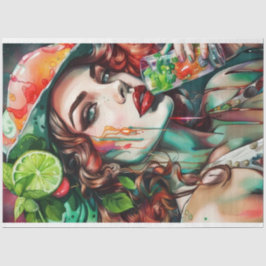 Cocktail Süsse Mojito Dekoupage Seidenpapier