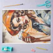 Cocktail-Süssen - altmodische Schönheitsdekoupage Seidenpapier (Basteln)