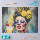 Cocktail-Süssen - Pina Colada Girl'Europe Seidenpapier (Basteln)