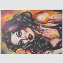 Cocktail Süssen Sangria Dekoupage Seidenpapier