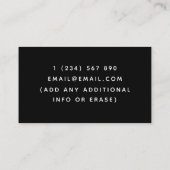 Cocktail-Symbol für Veranstaltungen Barkeeper Somm Visitenkarte (Rückseite)