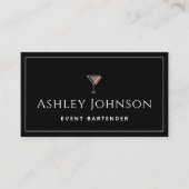 Cocktail-Symbol für Veranstaltungen Barkeeper Somm Visitenkarte (Vorderseite)