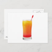Cocktail Tequila Sunrise Postkarte (Vorne/Hinten)