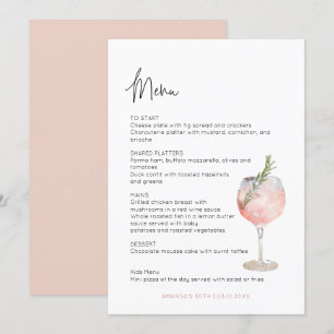 Cocktail-Thema "Aged to Perfection Bridal Menü"