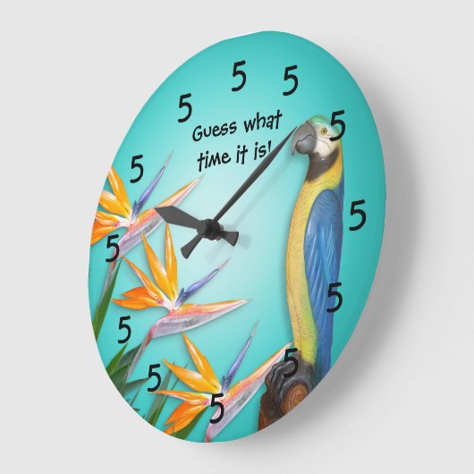 Cocktail Time Clock Große Wanduhr (Winkel)