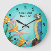 Cocktail Time Clock Große Wanduhr (Vorderseite)