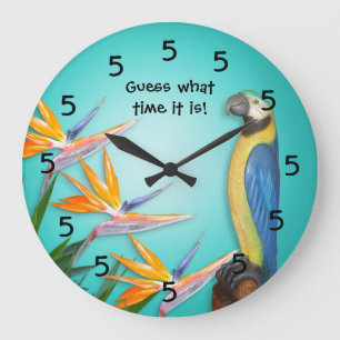 Cocktail Time Clock Große Wanduhr