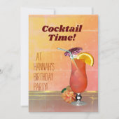 Cocktail Time! Einladung zum Geburtstag (Vorderseite)