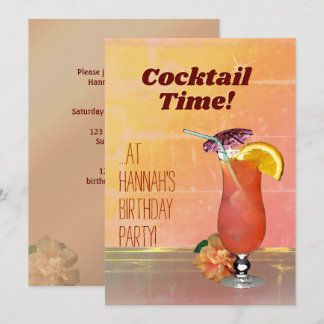 Cocktail Time! Einladung zum Geburtstag